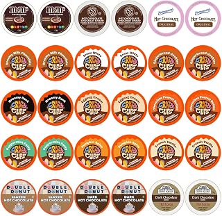 Hot Chocolate Single Serve Cups For Keurig K cup Brewers, Variety Pack Sampler, Cocoa, 30 Count