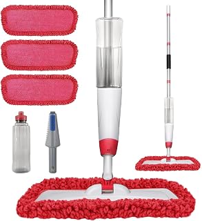 Microfiber Spray Mop for Floor Cleaning with 3 Washable Pads