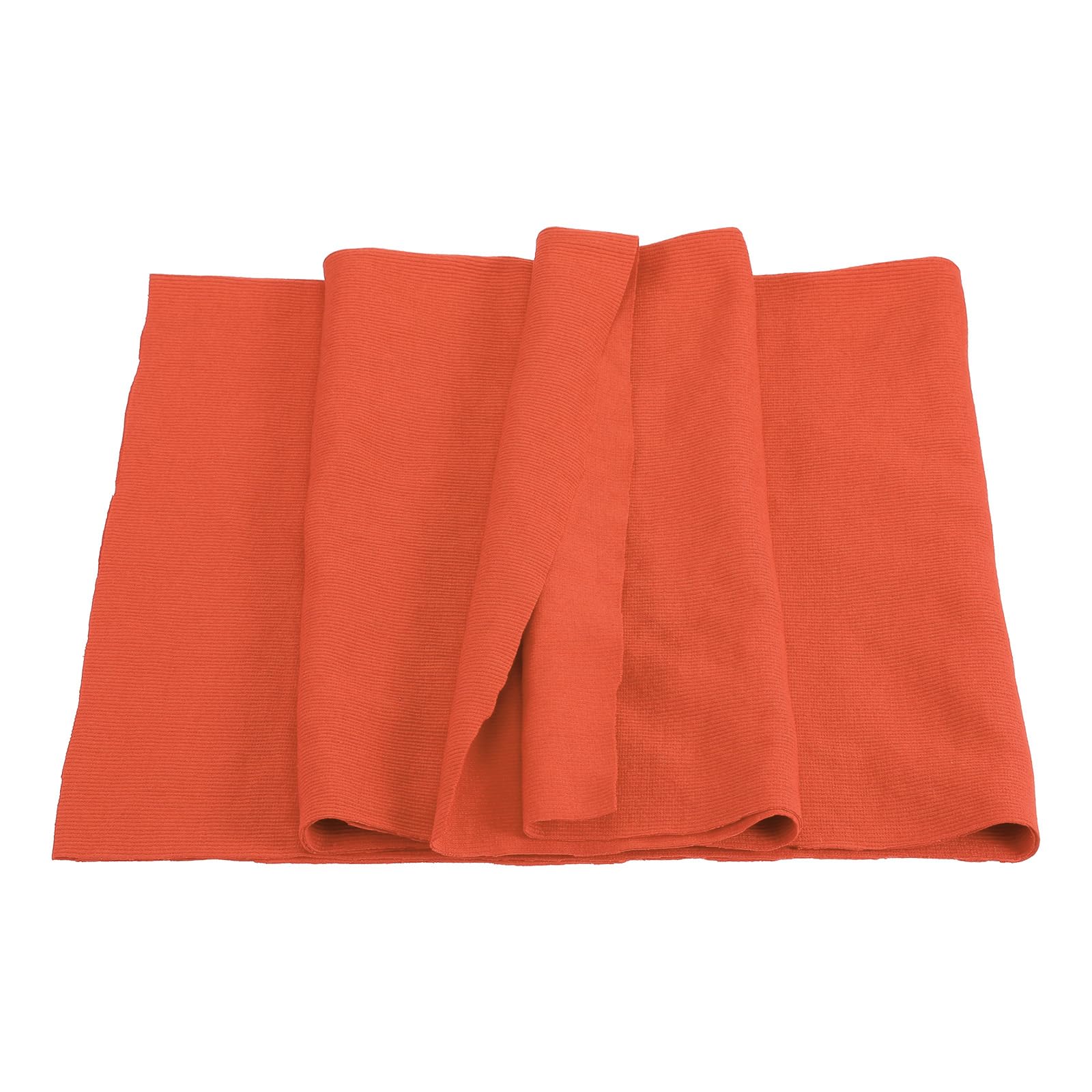 MECCANIXITY 39" Elastic Cuffs Ribbed Trims Cotton Fabric Knit Rib Stretch Tape Cuff Sleeve Waistband for Sewing, 12" Wide Orange
