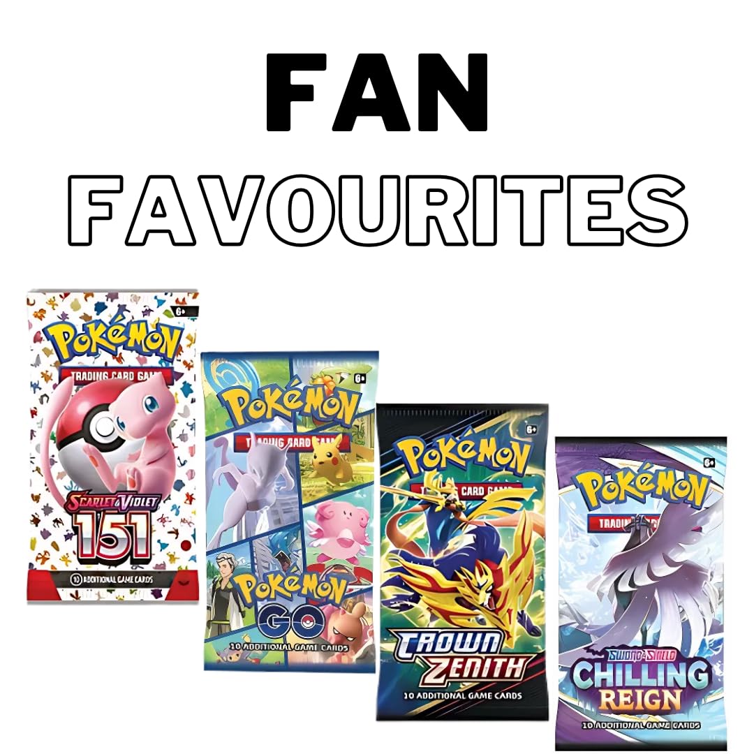 Pokémon Celebrazioni 25° Anniversario - Confezione Booster – Edizione inglese + 1 x TitanCards Toploader | Tutte le carte Pokémon Holo | 4 carte di gioco aggiuntive per confezione