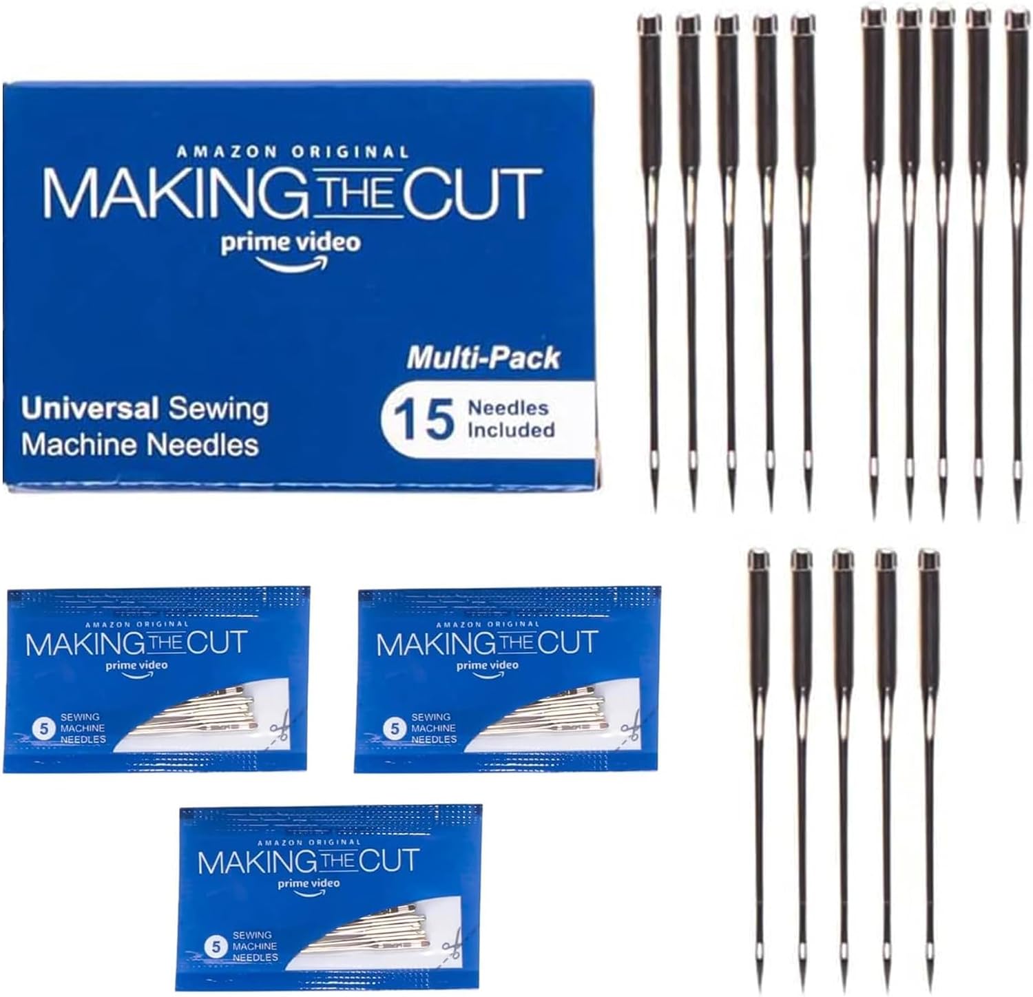 Making the Cut Universal Sewing Machine Needles - 15 Count - Assorted Sizes 80/12, 90/14, 100/16