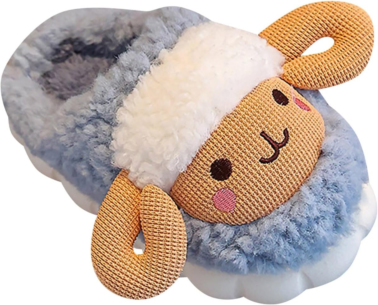 Little/big Kids Boys Girls Sheep Print Plush Slippers
