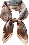 100% Mulberry Silk Square Scarf 27''x27'' - Neck and Hair Accessory, Headscarf, Bandanas for Women