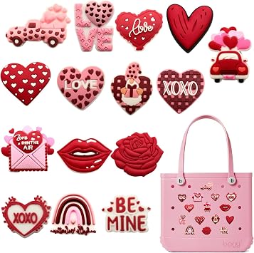 15PCS Beach Charms for Bogg Bag, PVC DIY Cute Decoration Accessories Charms for Bogg Bag Rubber Tote Beach Bags