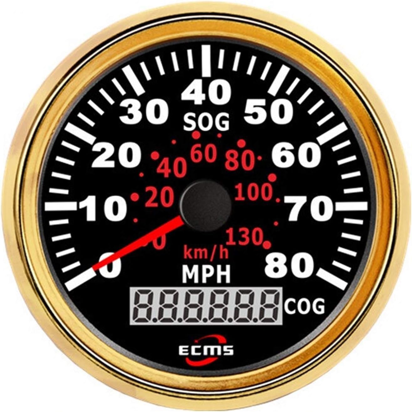 Auto Gauge Morski 85mm prędkościomierz GPS 0-0mph 120 km/h Breomometr z czujnikiem GPS na zamianę