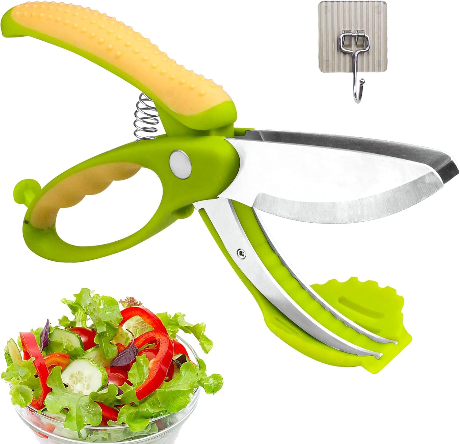 Salad Scissors, Stainless Steel Vegetable Slicer, Heavy