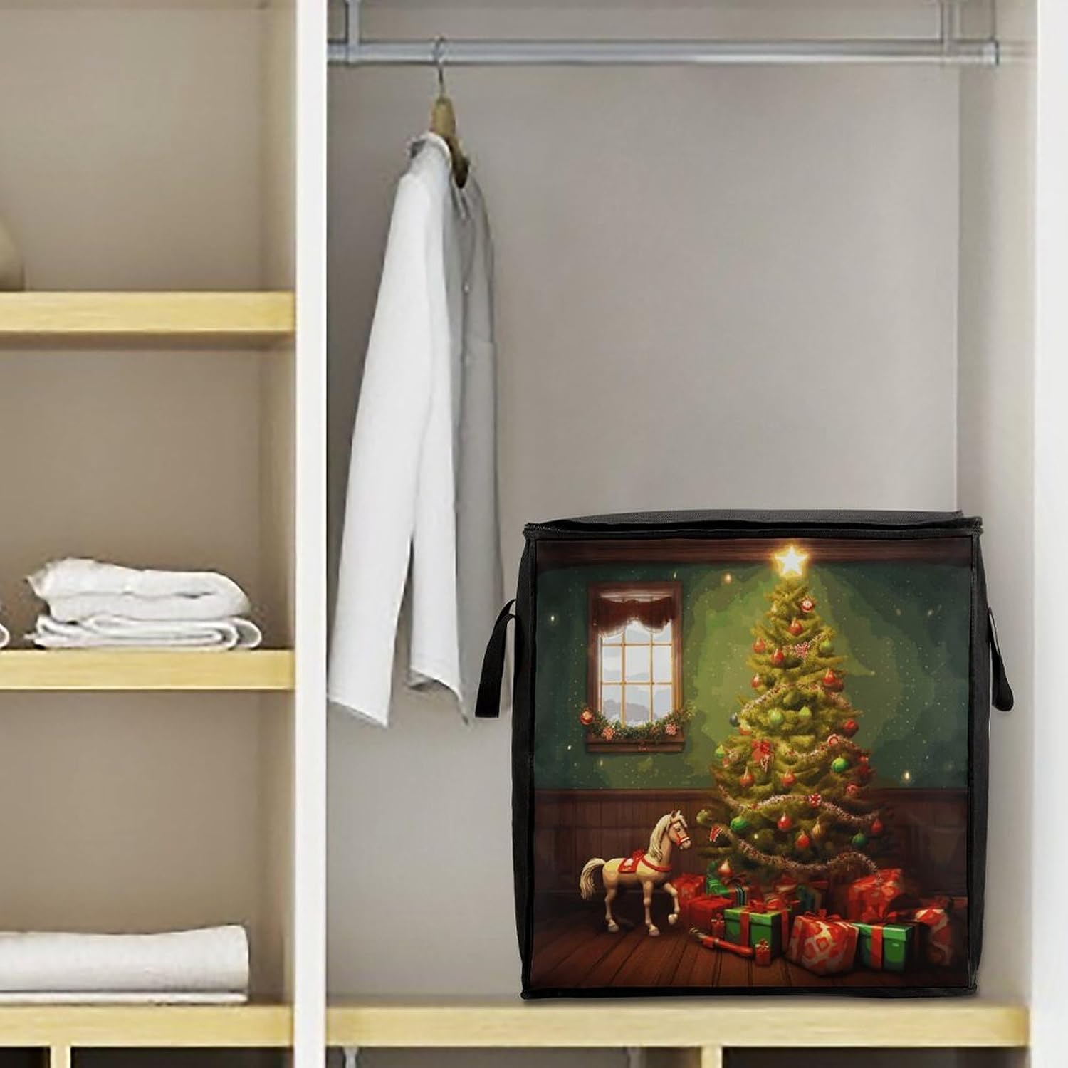 Christmas Tree Storage Bags Moving Bags Storage Bins | Comforter Storage Bag Reinforced Handles & Zippers Foldable Closet Organizers and Storage for Blanket Pillow Clothes