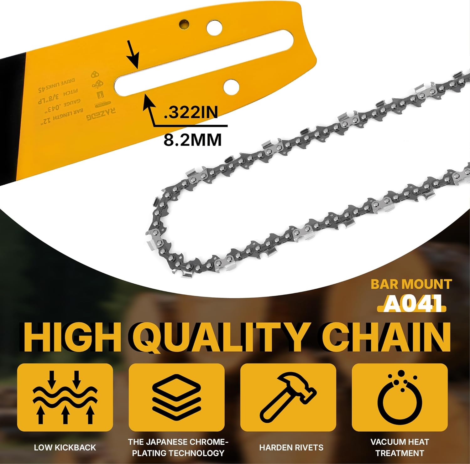 40V Cordless Brushless Chainsaw with 12-Inch Bar & Chain, 40V Battery, Tool-Free Tensioning, Automatic Oiler — Electric Chainsaw for Pruning, Limbing & Light Firewood