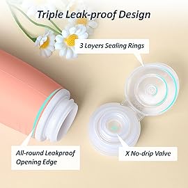 PACKISM TSA Approved Toiletry Bag with Bottles - Travel Essentials 8 Pack Leakproof 3.4oz Silicone Travel Bottles for Toiletries, Shampoo Conditioner Lotion Body Wash BPA Free, Pink