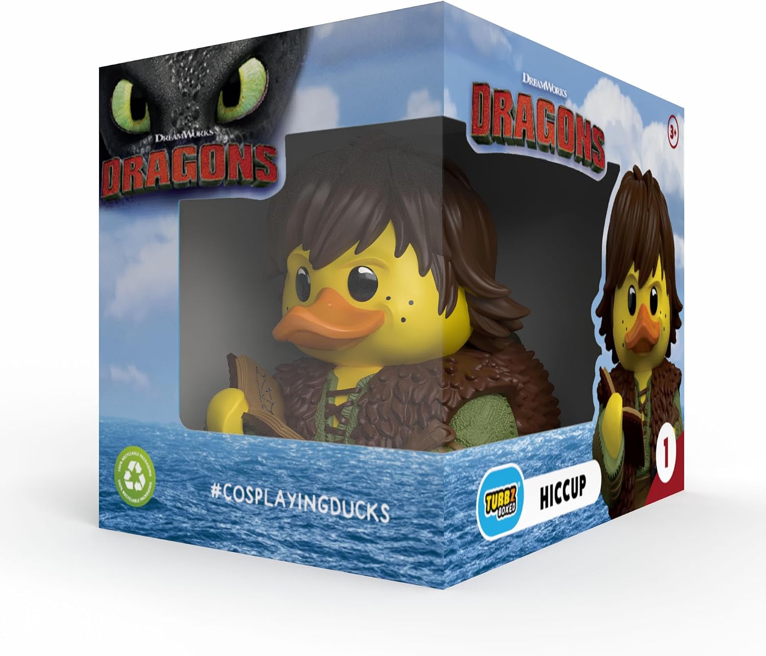 TUBBZ First Edition: How to Train Your Dragon - Hiccup Cosplaying Rubber Duck Vinyl Figure – Official Collectible for Fans of HTTYD