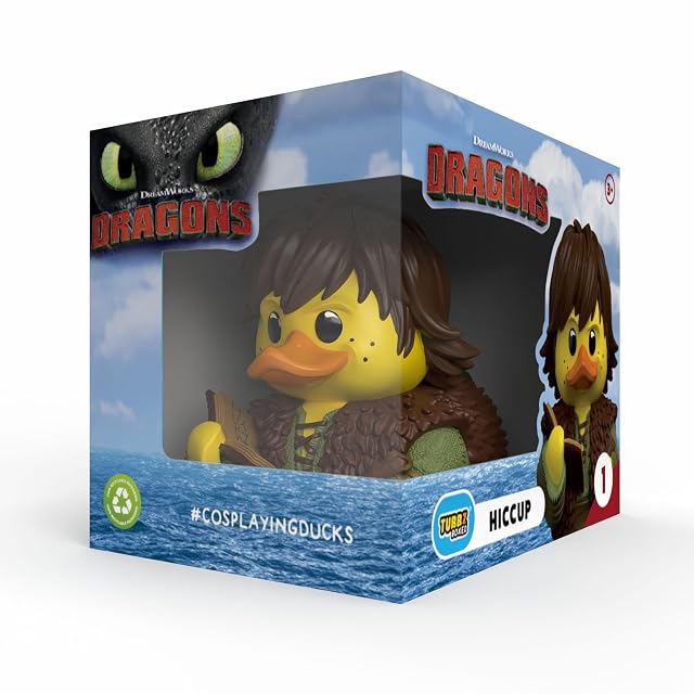 TUBBZ Caja Edición: How To Train Your Dragon - Hiccup Figura Coleccionable de Pato de Goma Disfrazado