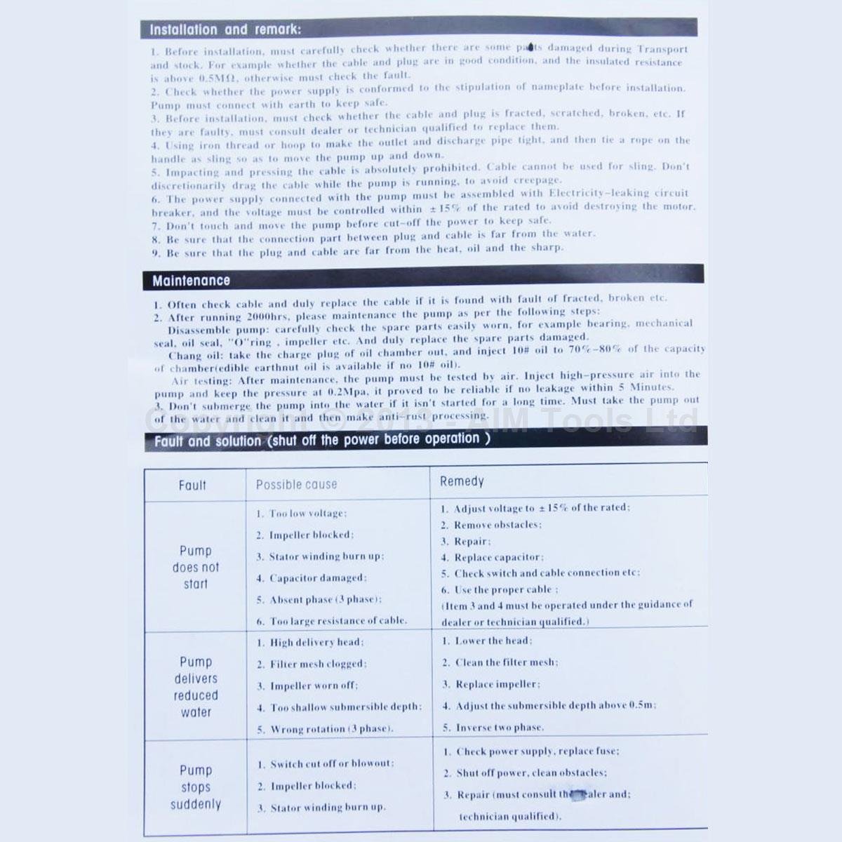 151623 resistente 450 W bomba de agua sumergible aguas residuales Fancy a Snuggle desagüe interruptor flotante