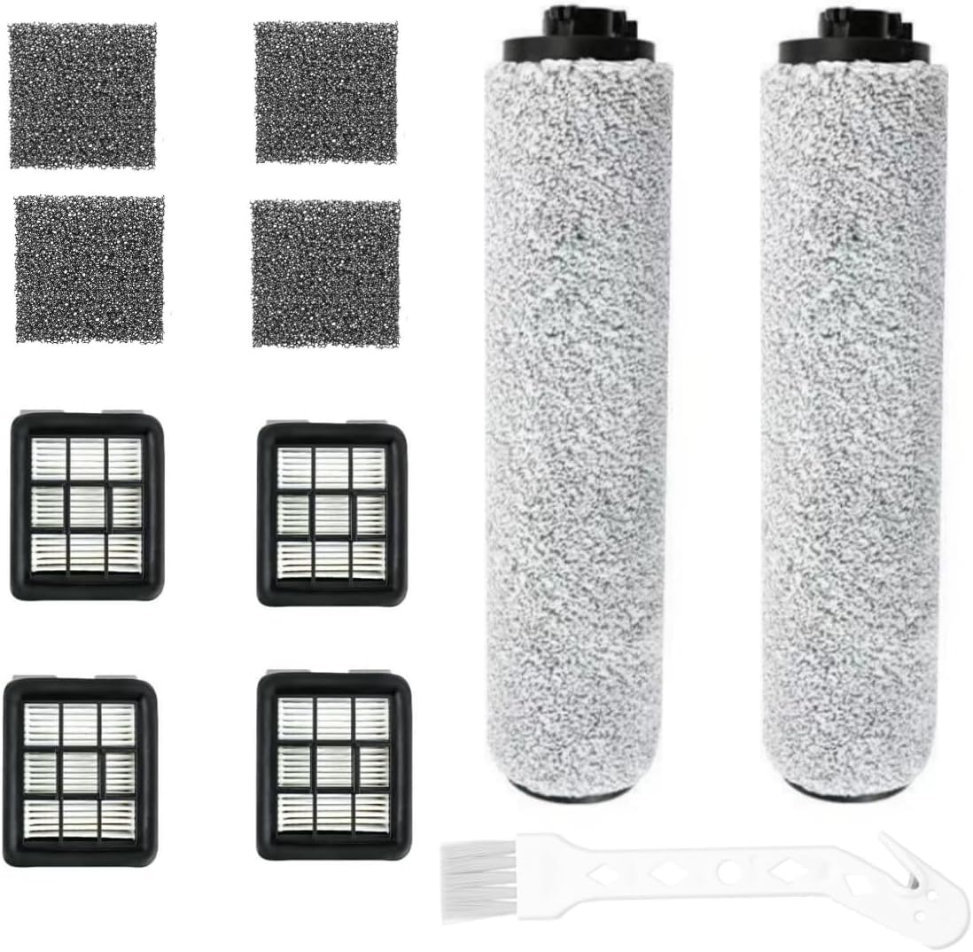 Replacement Parts Brush Roll and HF3 3649A Vacuum Filters Compatible with Bissell Crosswave Vacuum Cleaner (2 Multi-Surface Brush Roller+2 Hepa Filter)