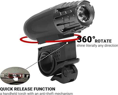 Miniatura 7 de Himiway Juego de luces LED para bicicleta+ indicador de batería + bocina+ velocímetro + bocinafaros mejorados para bicicleta de 400 lm800 lm1500 lm