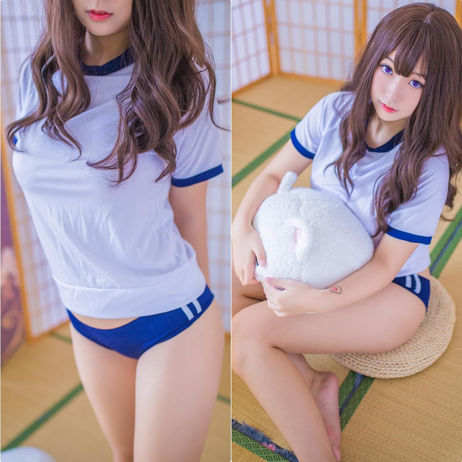 YOMORIO Anime Lingerie Japanese Uniform Cosplay Sexy Gym Clothes for Women
