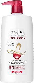 L'Oreal Paris Total Repair 5, Conditioner For Dry and Damaged Hair, With Protein For Repairing Split Ends and Restoring Hair Strength, 828 mL