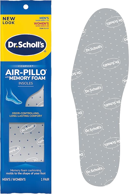 Comfort Air-Pillo Insoles, 1 Pair, Size: 7-13 (Men), 5-10 (Women)