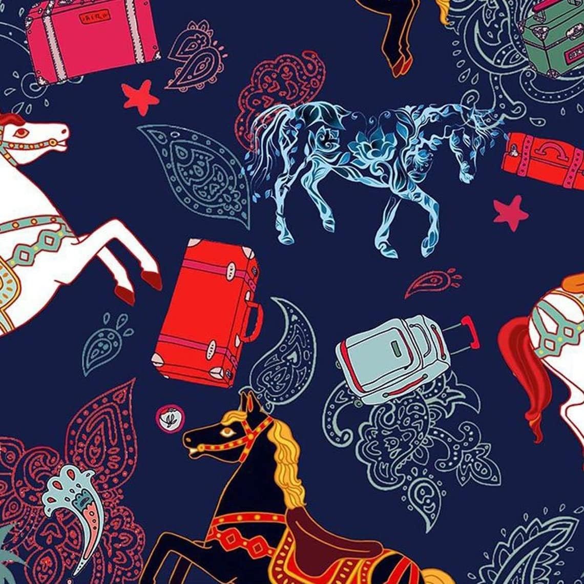Texco 100% combed cotton printed fabric by the yard