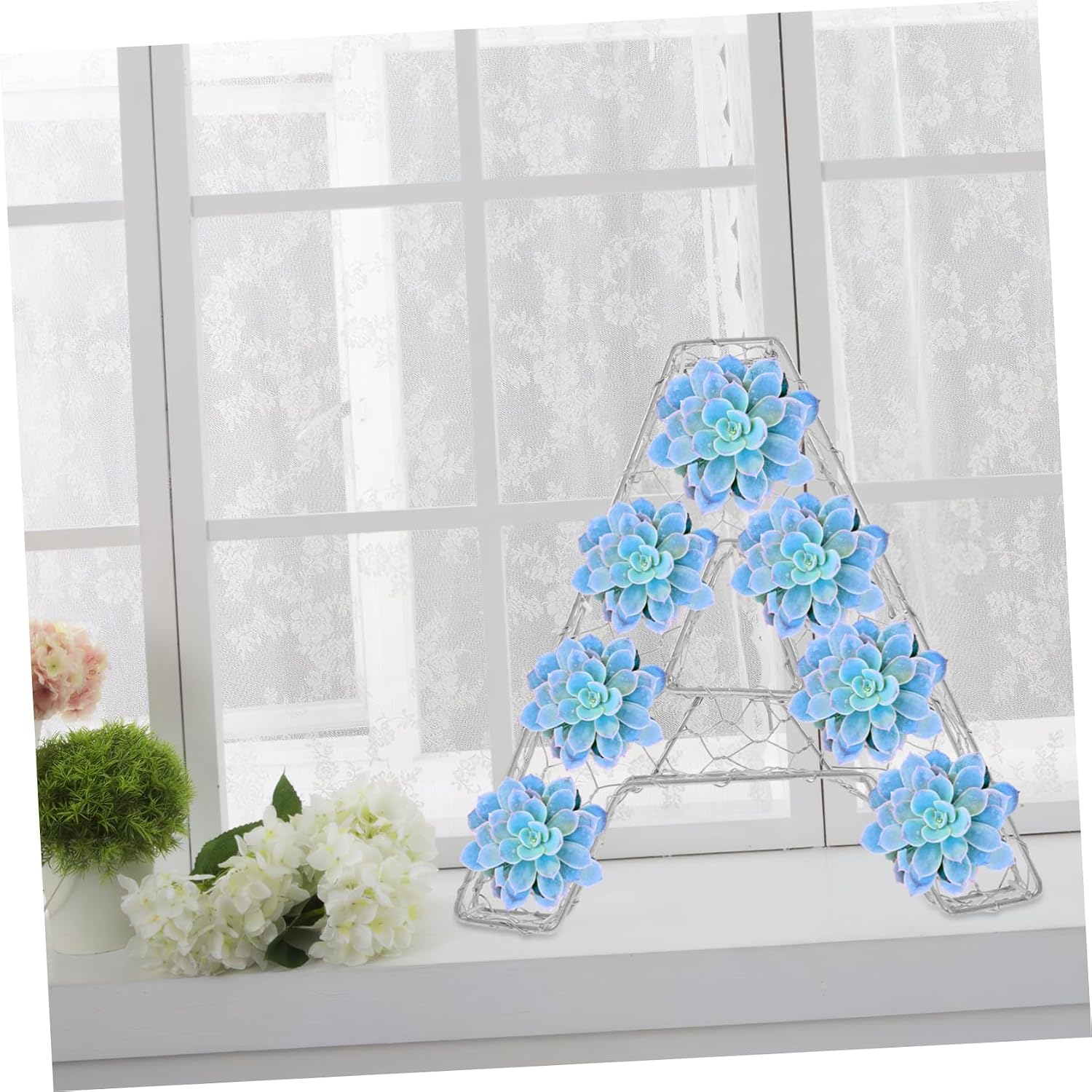 BESPORTBLE Alphabet Flowerpot Wreath Frame DIY Decorative Letter Wreath Wall Decor Accessory