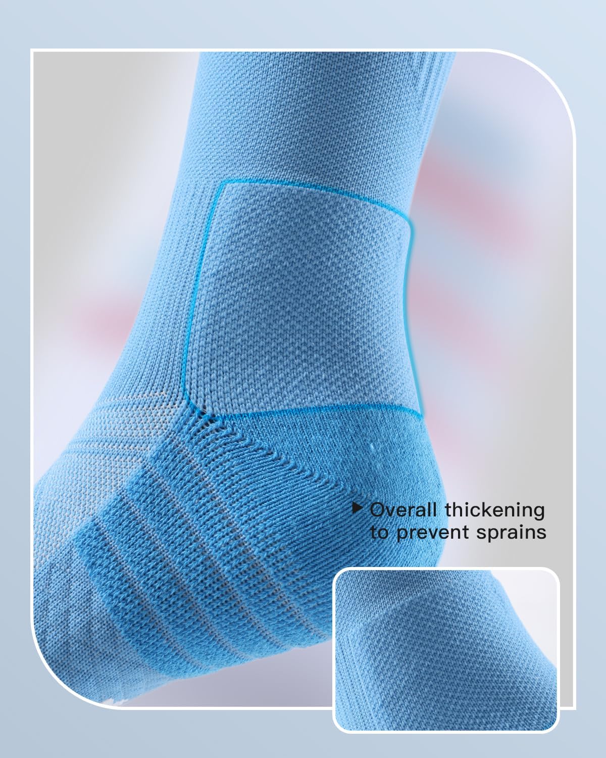 KELME Soccer Socks (1/3 pairs) Sport Cushioned Knee High Socks Athletic Softball Baseball Socks for Adult Youth