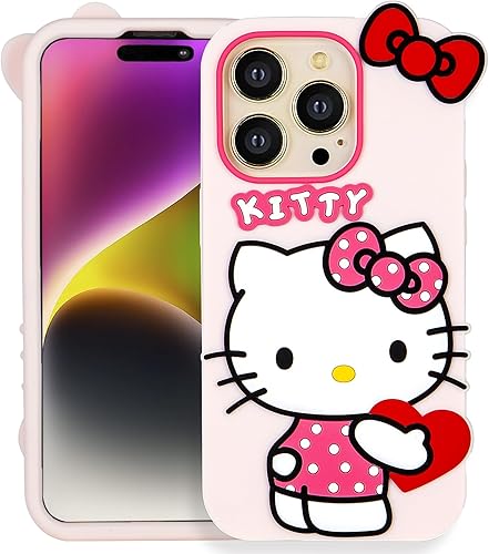 Miniatura 2 de Funda compatible con iPhone 15 Pro Max, funda de silicona suave con personajes 3D de caricaturas para niños, niñas y mujeres