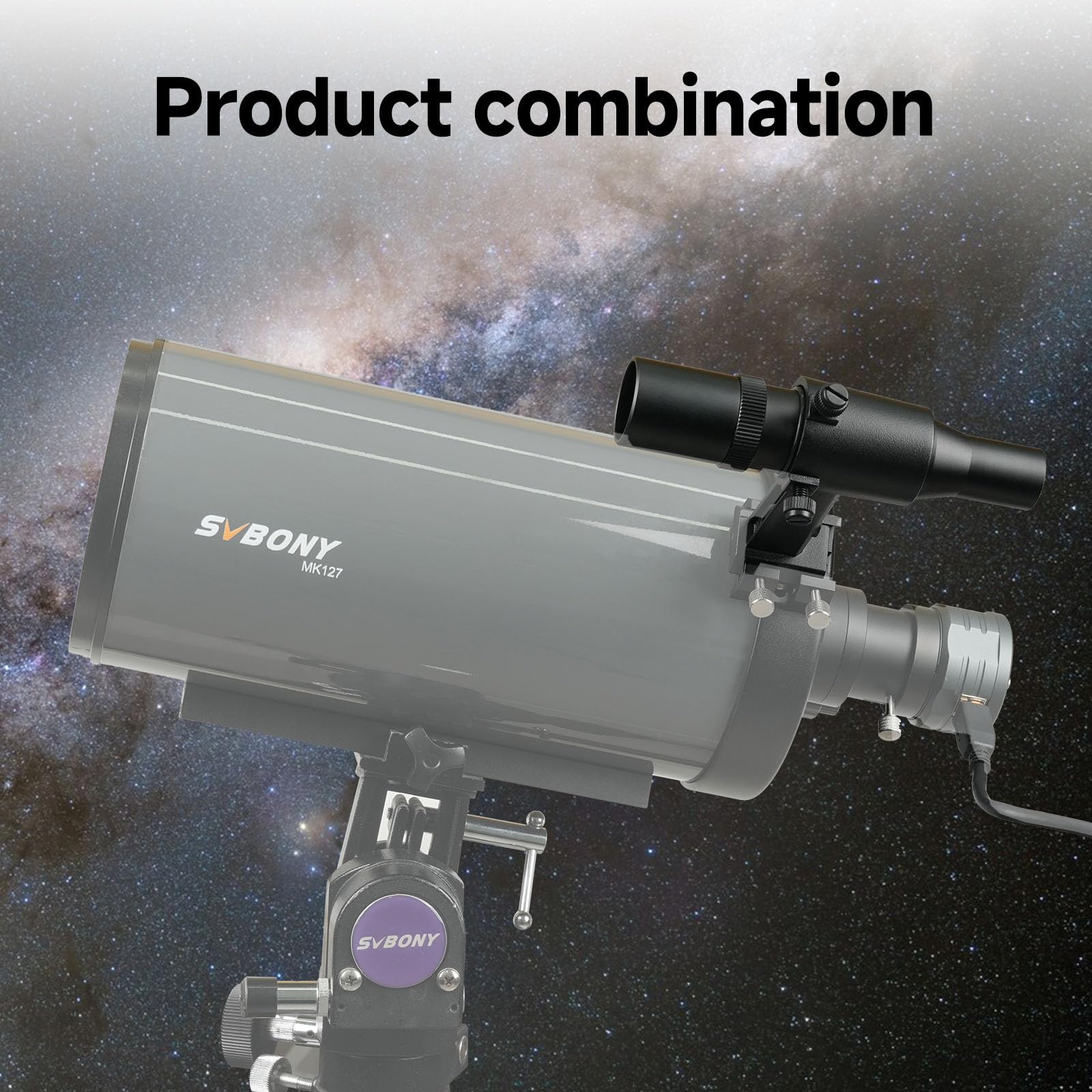 Svbony SV182 Cannocchiale Cercatore per Telescopio, Cercatore 6x30, Mirino Ottico con Immagine Positiva, lente Acromatica FMC a 2 Elementi, Adatto per l'osservazione Astronomica