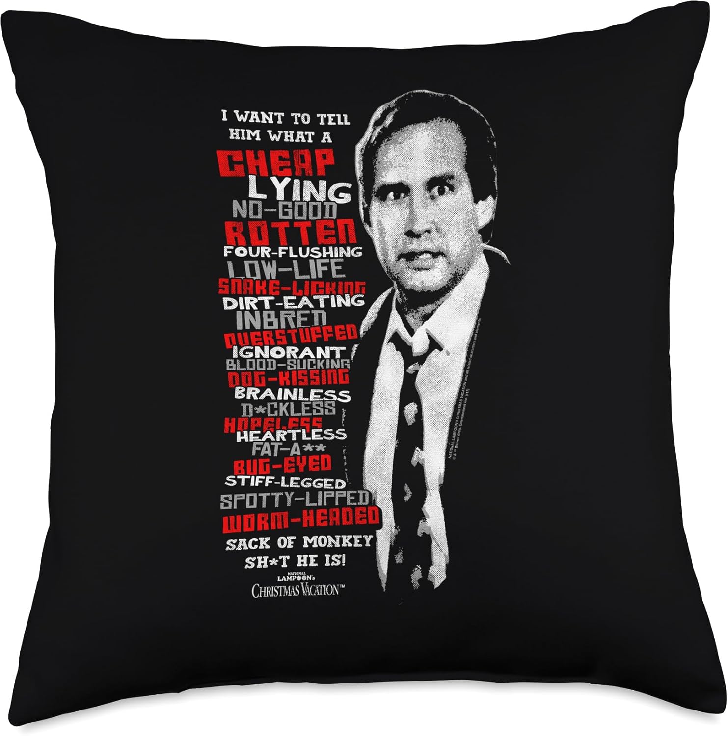 National Lampoon's Christmas Vacation Profanities Throw Pillow