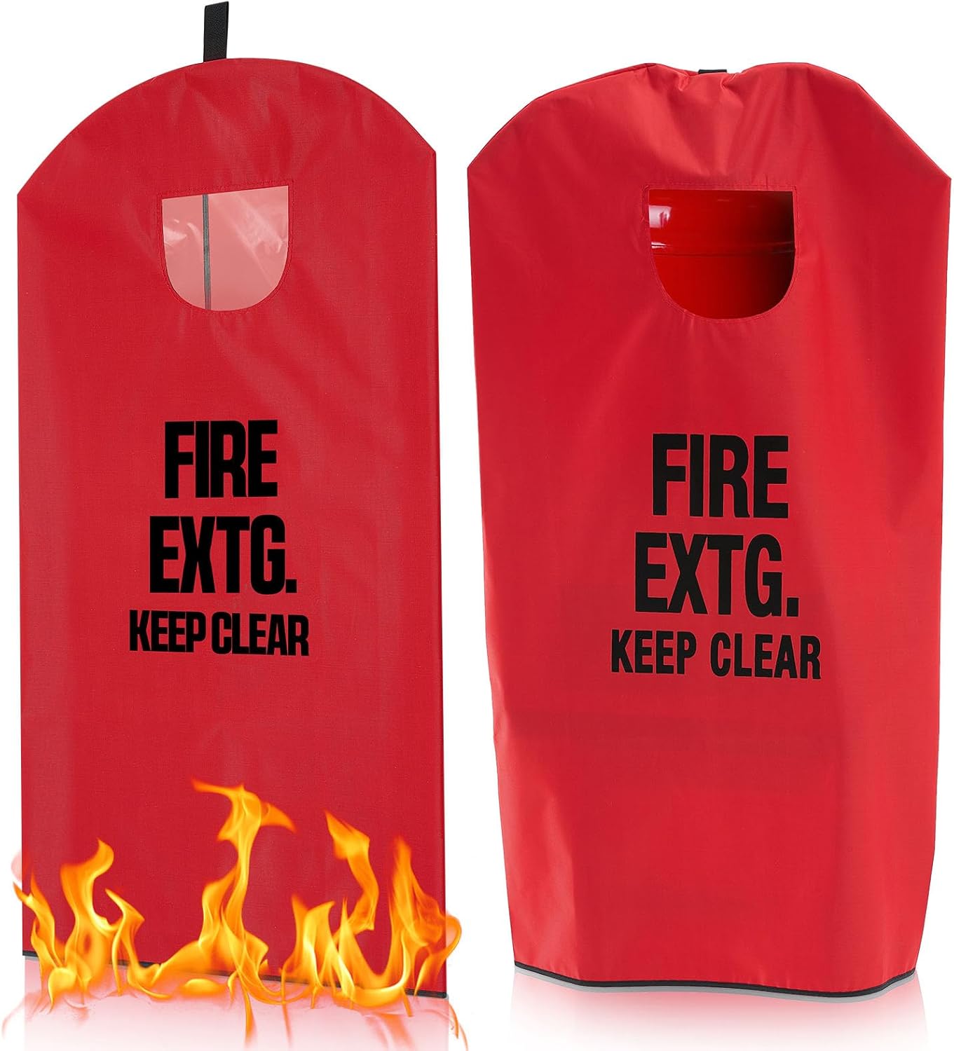 Amylove 2 Pcs Fire Extinguisher Cover 20-26 lb Heavy Duty Thickened Fire Protective Sleeve from Scuffs and Scratches Accessories 18" W x 35" L