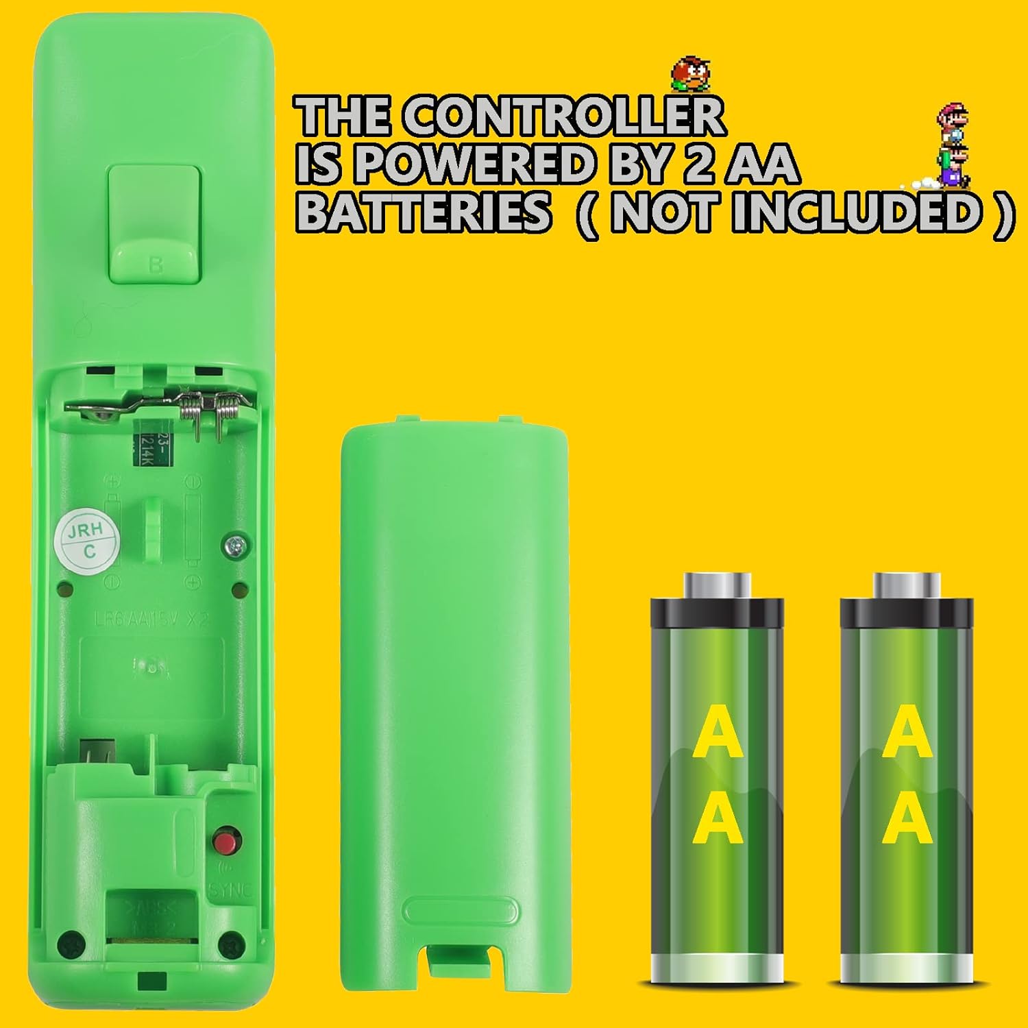 Dliaonew 2 Psck Remote Controller Build in Motion Plus and Nunchuck for Wii Wii U, Gamepad with Silicone Case and Wrist (Green and Purple)