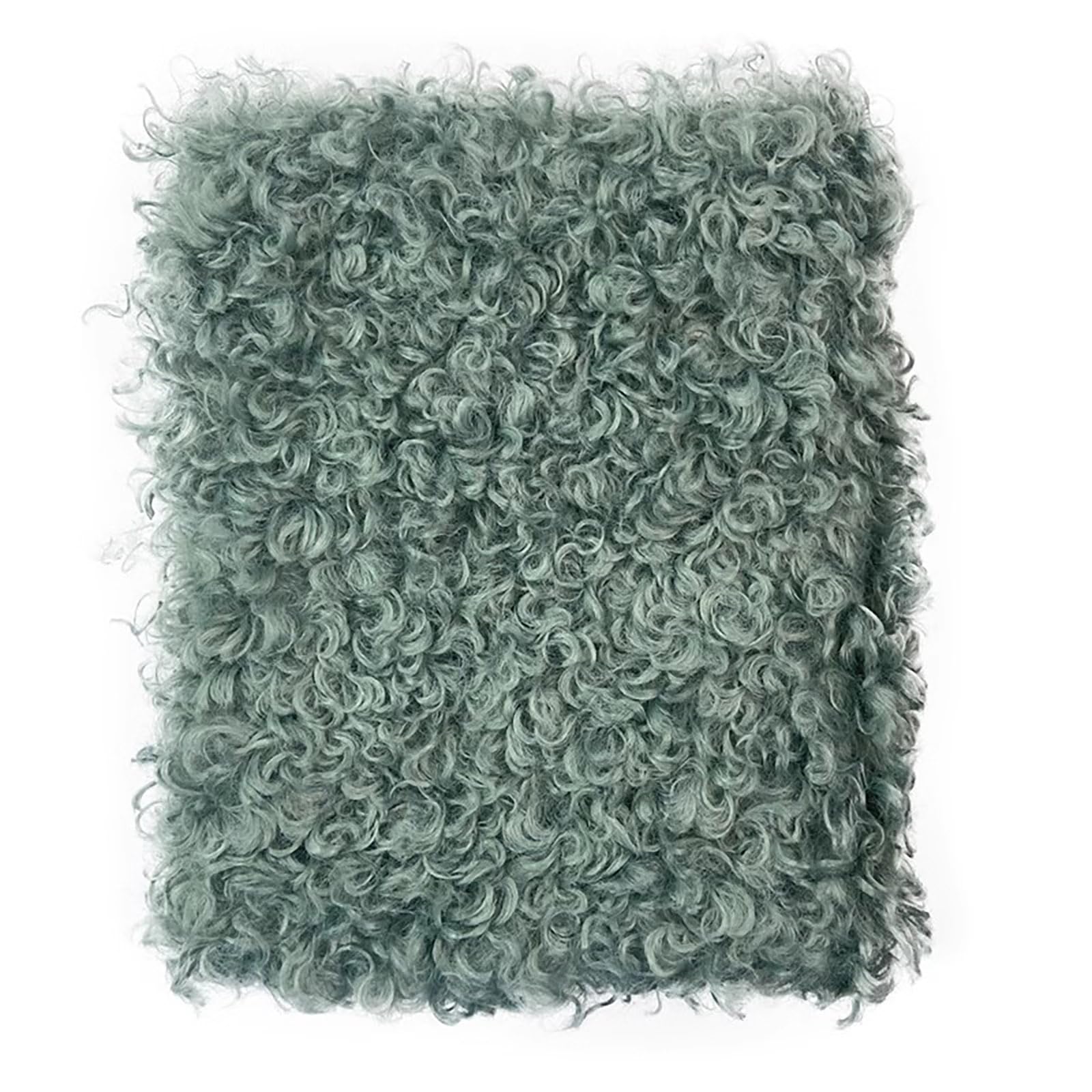 Thick Curly Faux Fur Fabric Sherpa Fleece Fabric for Lambskin Thermal Lined Material Sewing DIY Craft Material Blanket Hat Coats(Size:1.5 * 0.5m,Color:Green)