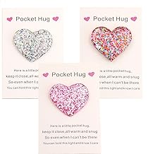 3 PCS Pocket Hugs, Pocket Hug, Pocket Hugs for Friends, Keepsake Gifts for Women Friends, Go to University School Gifts, Positive Good Luck Gifts for Birthday Wedding Christmas Mothers Day Valentines