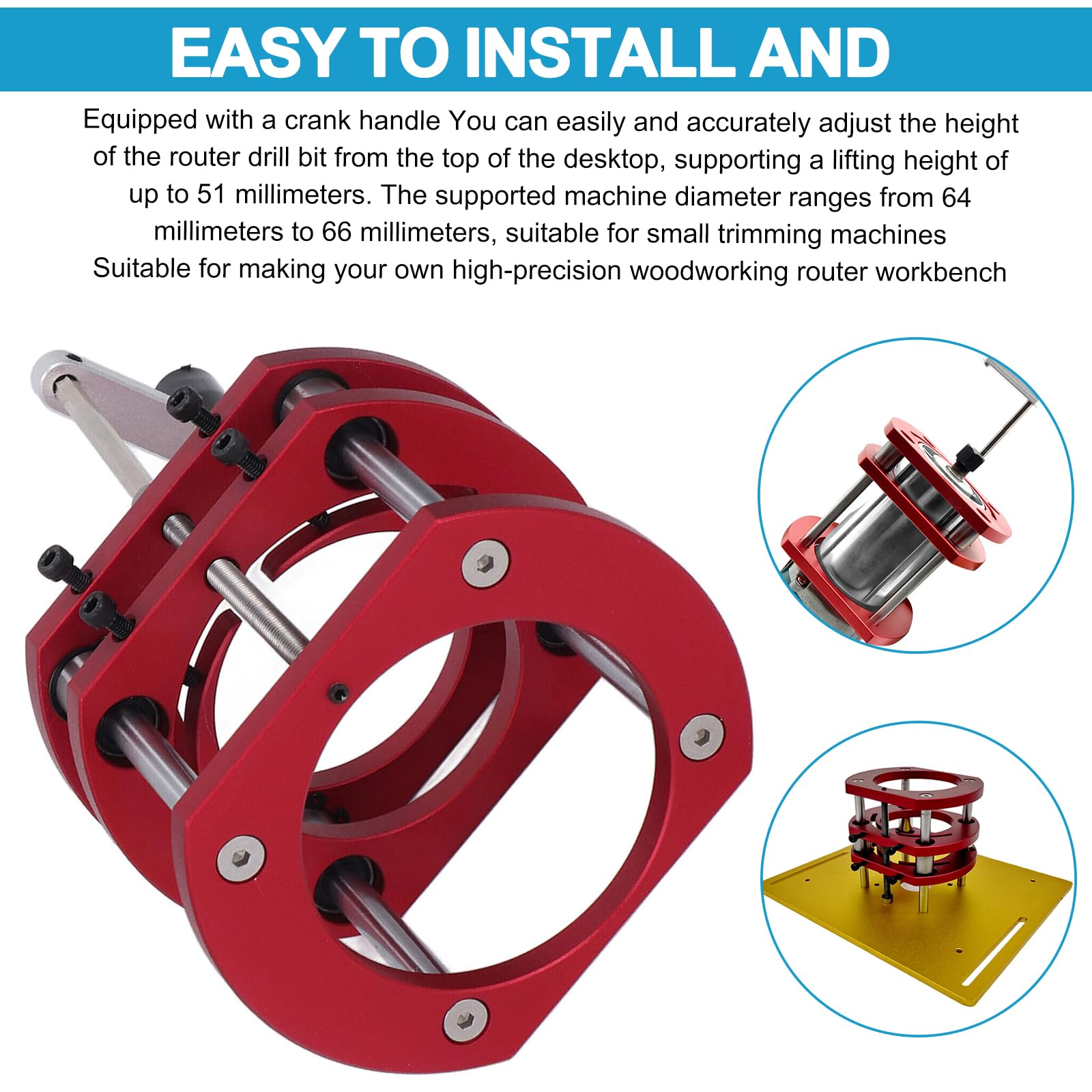 Sistema Di Sollevamento Del Router Per La Lavorazione Del