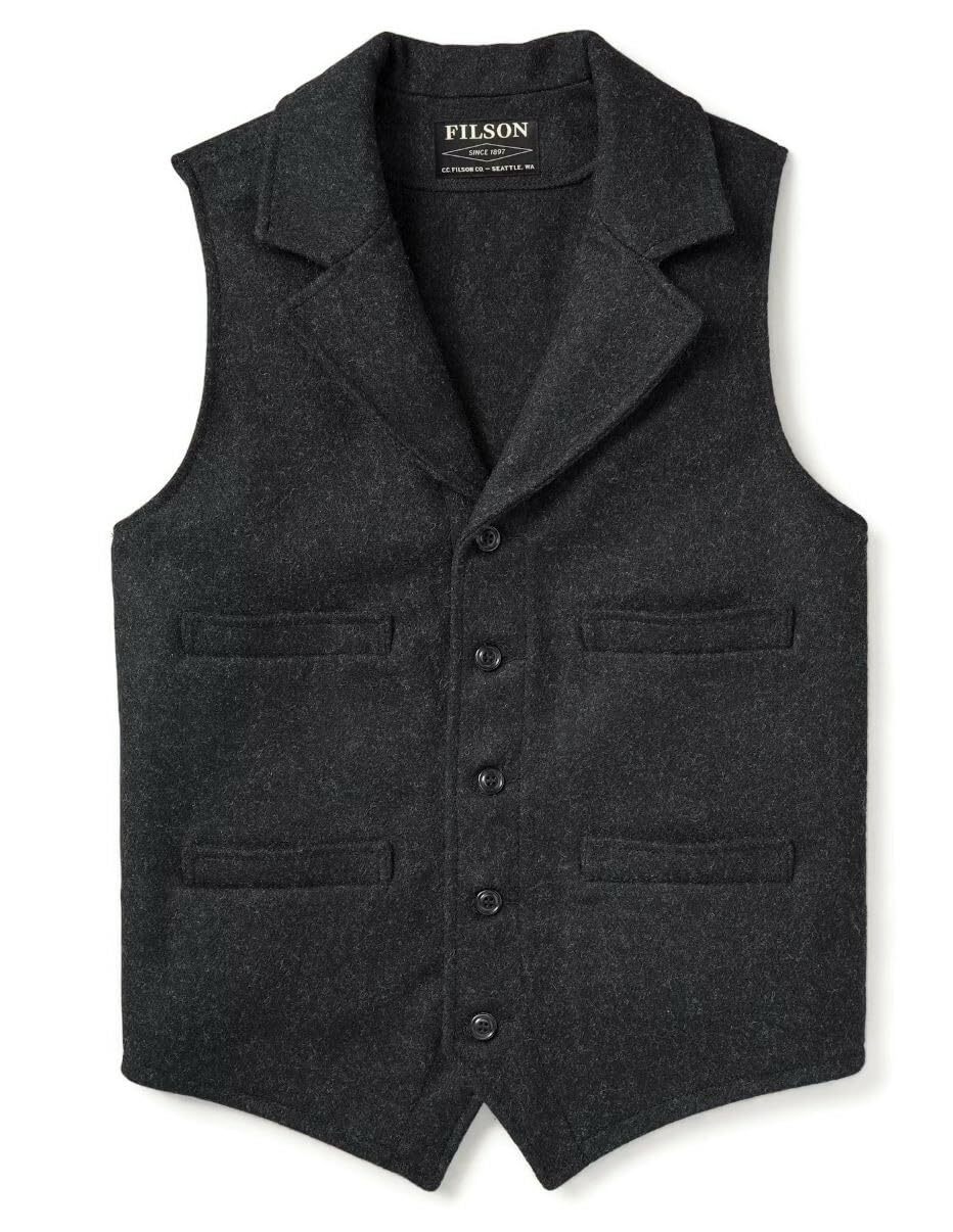 FilsonMackinaw Wool Western Vest Charcoal