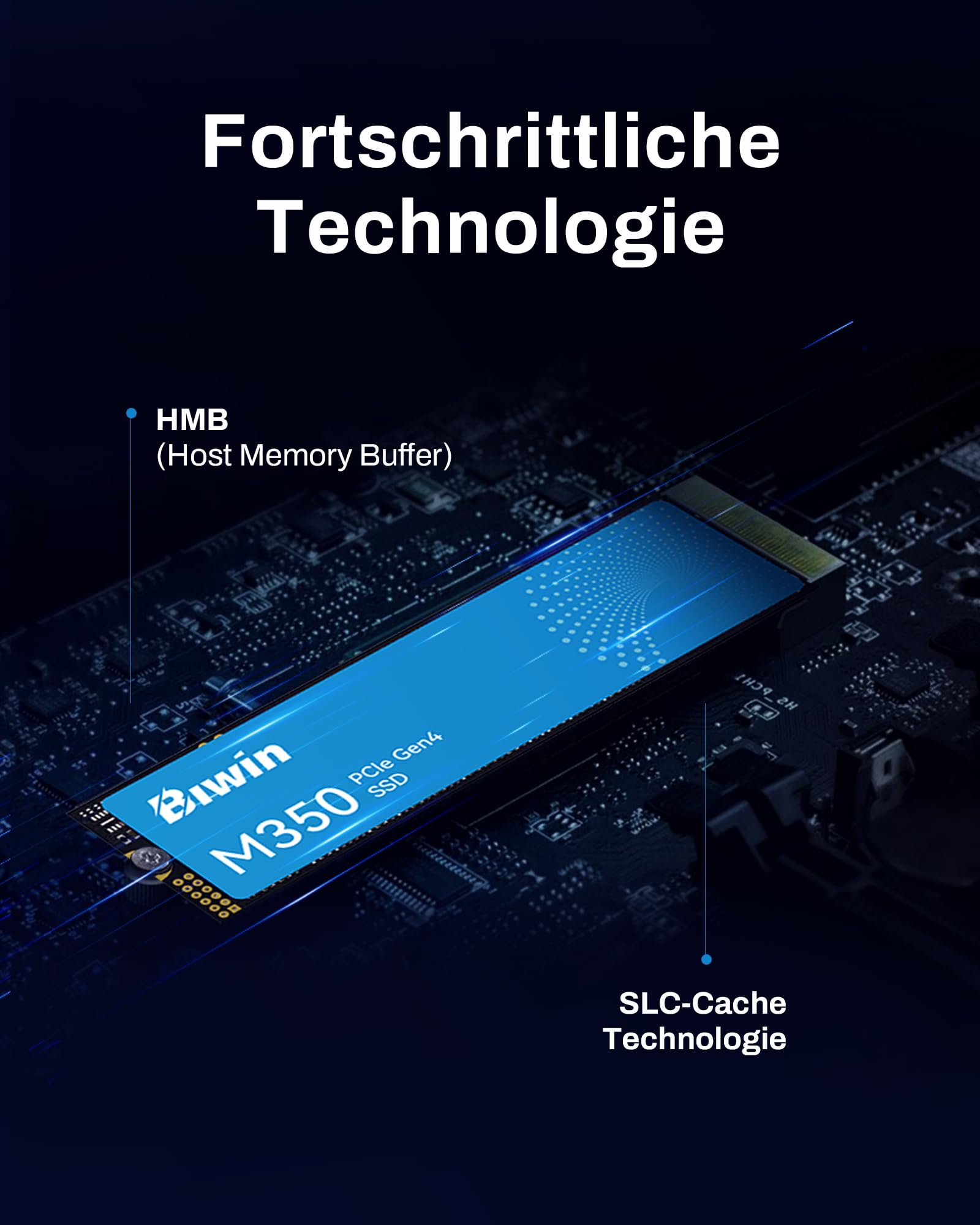 BIWIN M350 PCIe 4.0 NVMe M.2 SSD 2TB - Bis zu 6000MB/s - Gen4x4