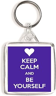 Keep Calm and Be Yourself - Square Keyring