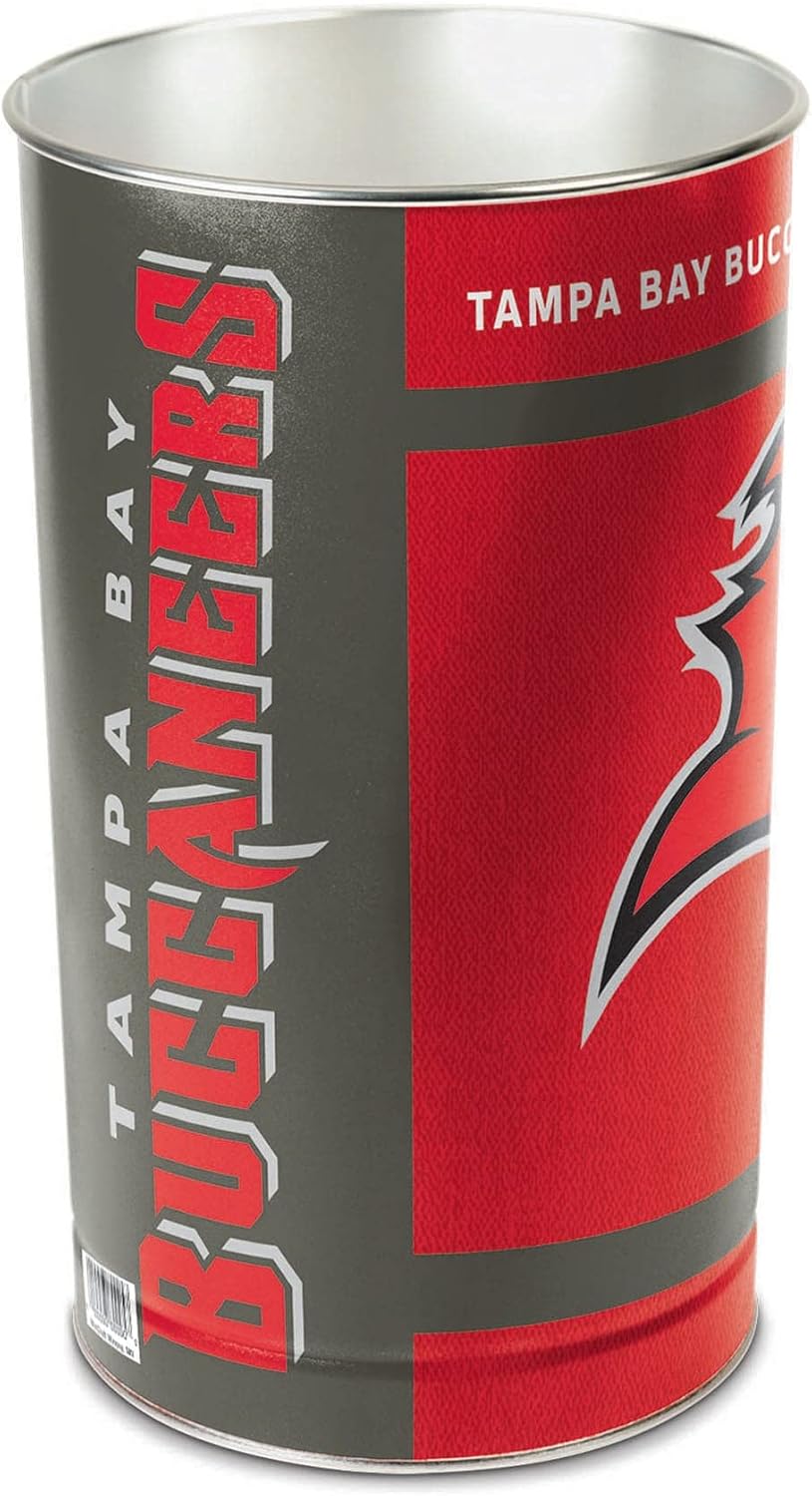 WinCraft Tampa Bay Buccaneers 15'' Tapered Wastebasket