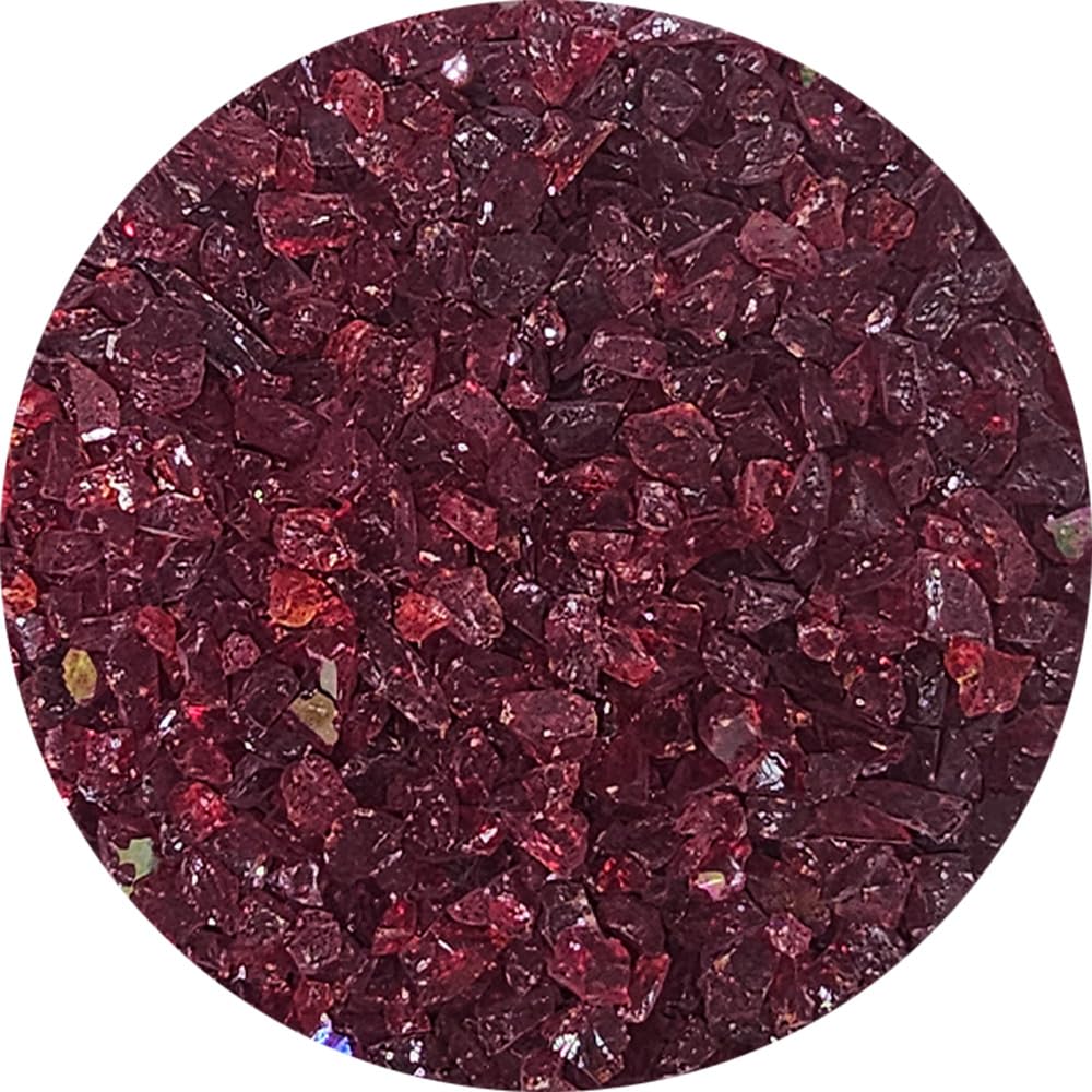 Wissmach Glass Frit Coarse Dark Red Trans. 96-52 1Lb. - 96 COE - Glass Fusing