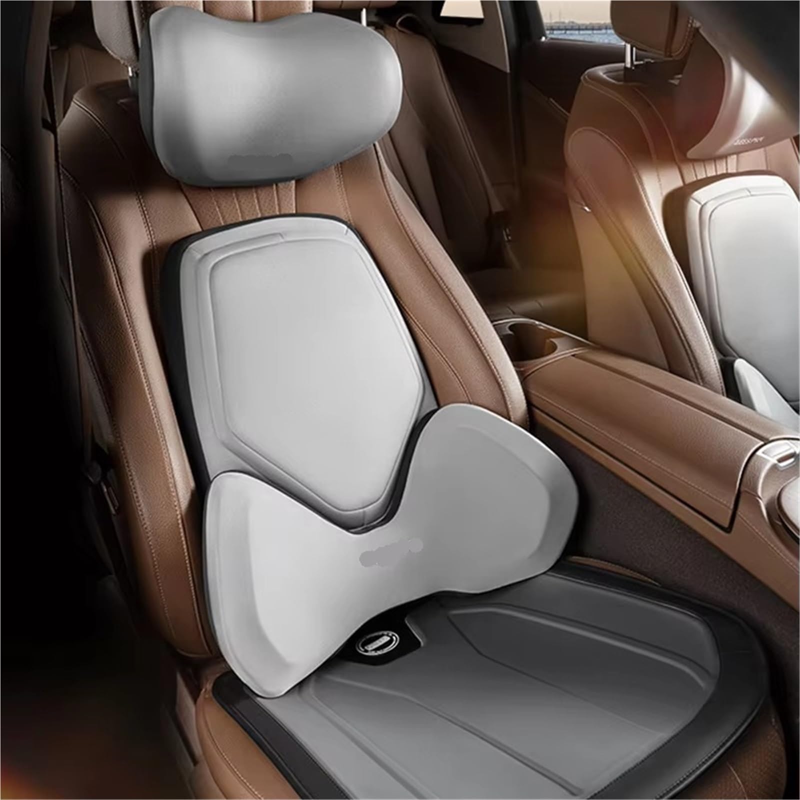 Car Pillow Driving Seat Almohada para reposacabezas de coche, cojín el cuello, almohada lumbar la espalda y cintura, soporte cabeza(1 set black)