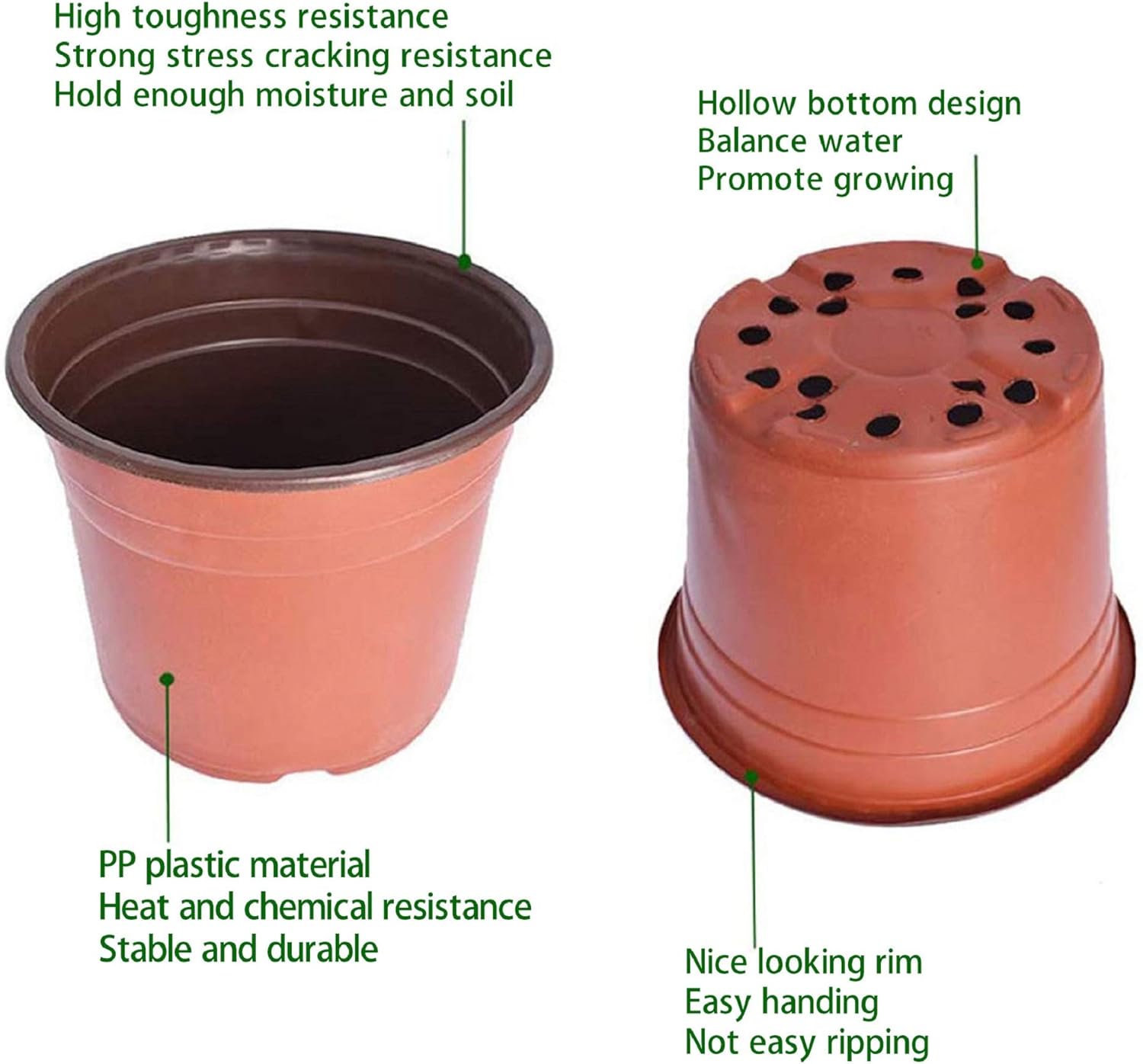 Seedling Pots Plastic Plant Pots Seedling Cups Nursery Pots Plant Container Fit for Seeds Germination, Seedlings Growing, Succulents Planting, Seeds Starting 100 Pcs