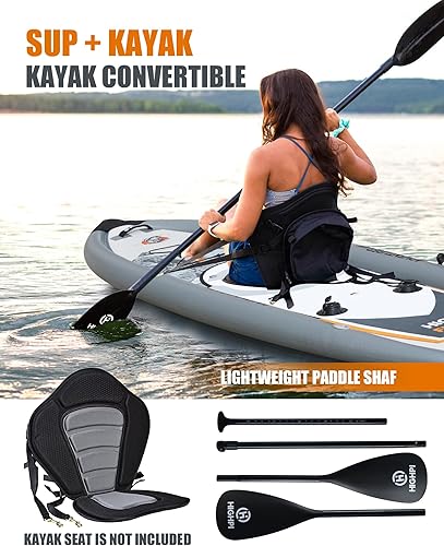 Vista 17 de Highpi Inflatable Stand Up Paddle Board for Youth and Adults – Wide Sup with Premium Accessories, Blow Up Paddleboard for Surfing, Fishing, Yoga &