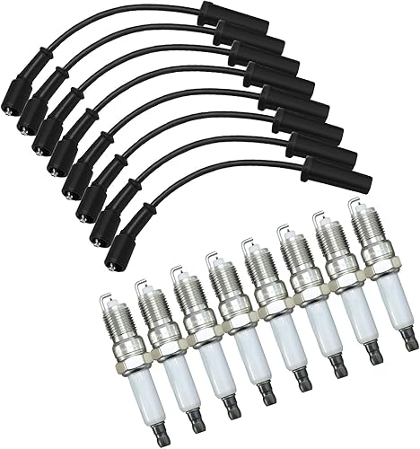 Juego de 8 bujías 41-962 y 9748HH compatibles con motores Cadillac Chevrolet Silverado GMC Hummer H2 LS2 LS3 LS4 LS7 1999-2012