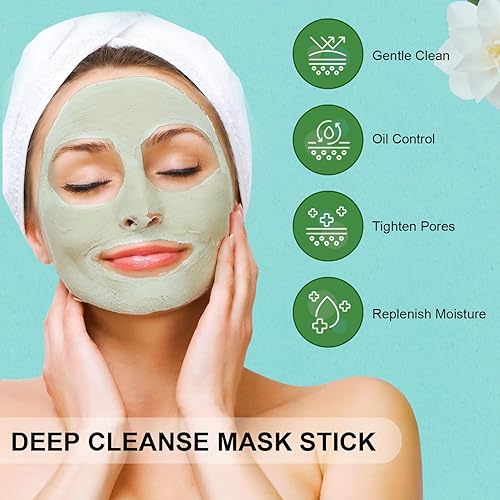 Miniatura 4 de Mascarilla facial de té verde para cara, removedor de puntos negros con extracto de té verde, mascarilla de limpieza profunda sin poros para