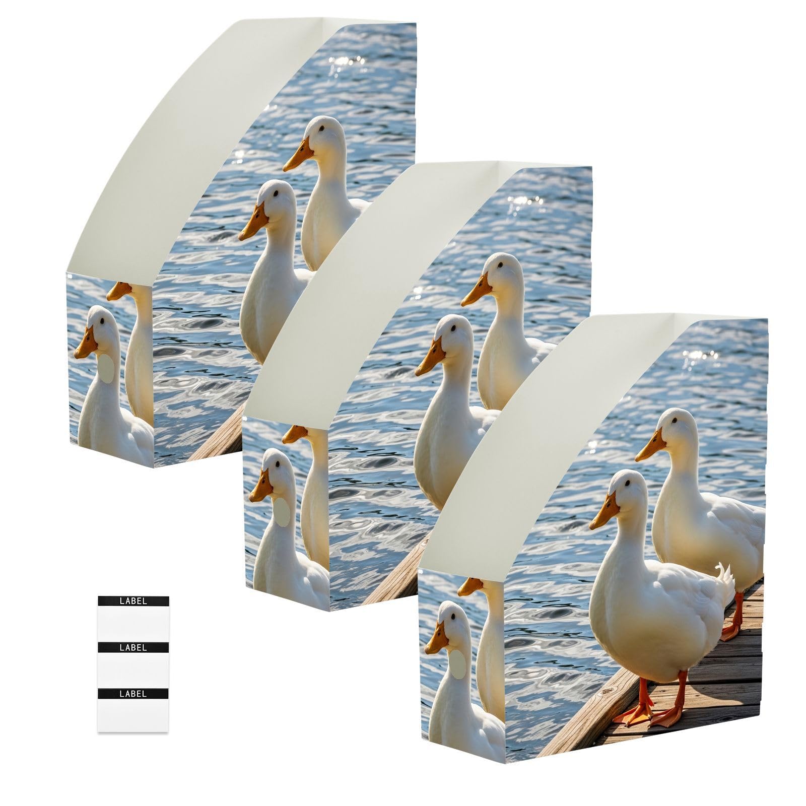 Funny Duck - Organizador de carpetas de archivos blanco para usuarios de