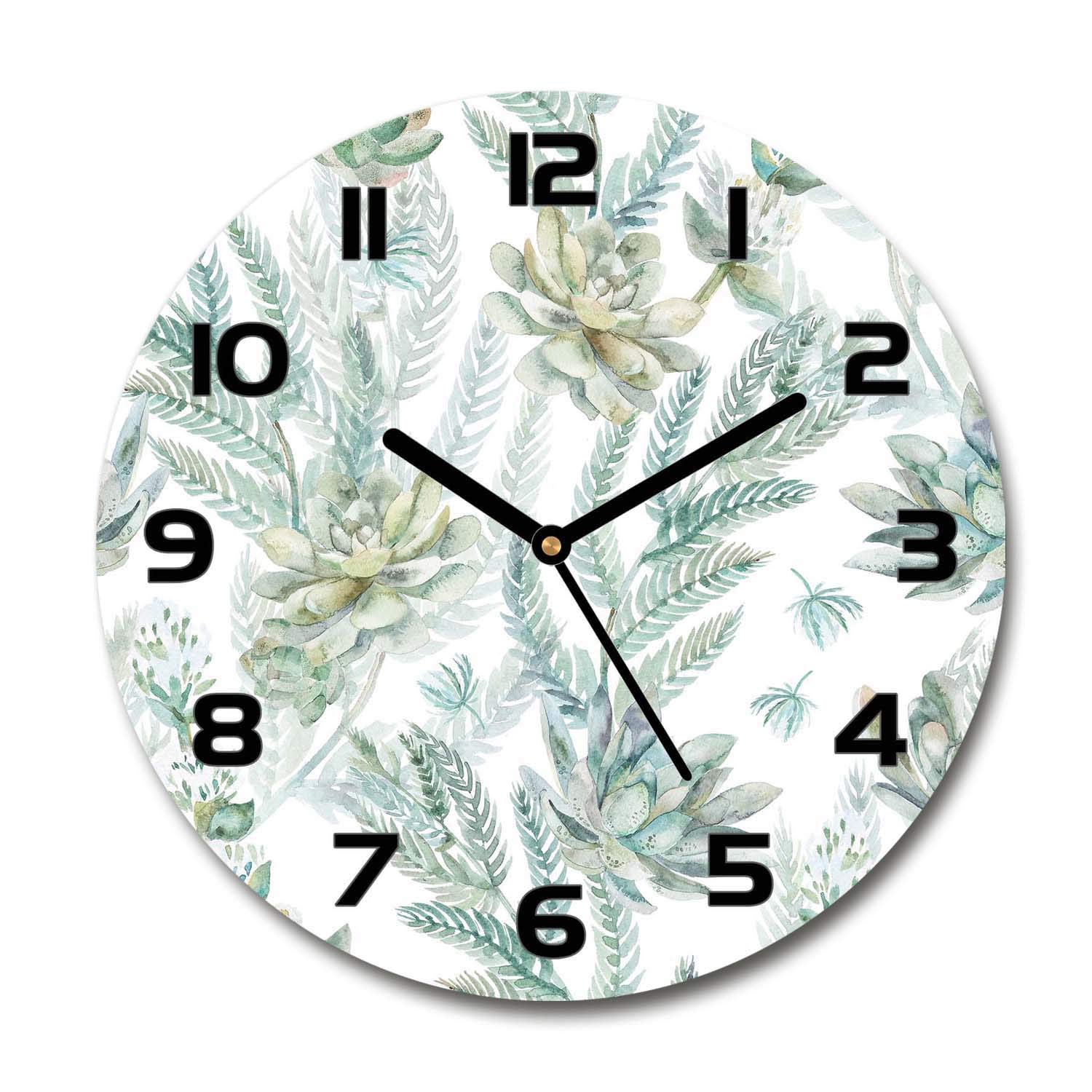Horloge en verre de sécurité Tulup 60x60cm impression haute qualité