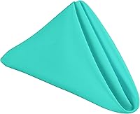 Vista 1 de GEFEII Servilletas de tela de poliéster sólido de 18 x 18 pulgadas para mantel rectangular redondo y cuadrado para boda, fiesta, restaurante