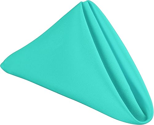 GEFEII Servilletas de tela de poliéster sólido de 18 x 18 pulgadas para mantel rectangular redondo y cuadrado para boda, fiesta, restaurante,