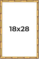 Vista 329 de Poster Palooza Marco de madera maciza de bambú dorado de 12 x 8 pulgadas con acrílico UV, respaldo de tablero de espuma y accesorios para colgar