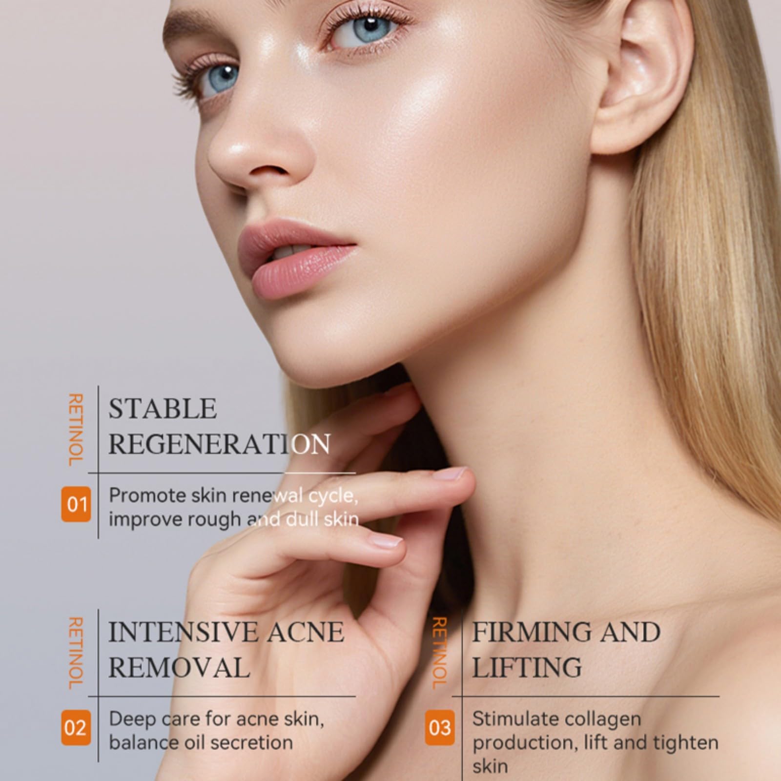 Serum z retinolem 2 szt. (35ml) Serum do twarzy z retinolem, nawilżające i odżywcze serum z aktywnym retinolem, przeciwstarzeniowe i ujędrniające skórę, łagodne do codziennej pielęgnacji