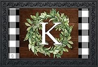 Vista 11 de Briarwood Lane Felpudo con monograma de corona con letra G