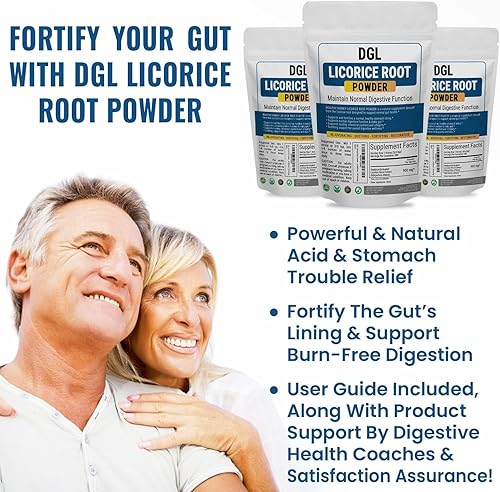 Miniatura 6 de Kidney Restore DGL Suplemento de polvo de raíz de regaliz  Hecho de extracto de raíz de regaliz para la salud digestiva y apoyo del revestimiento